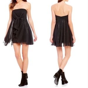 Free People tie front mini dress